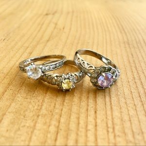 Set of 3 Beautiful Rings